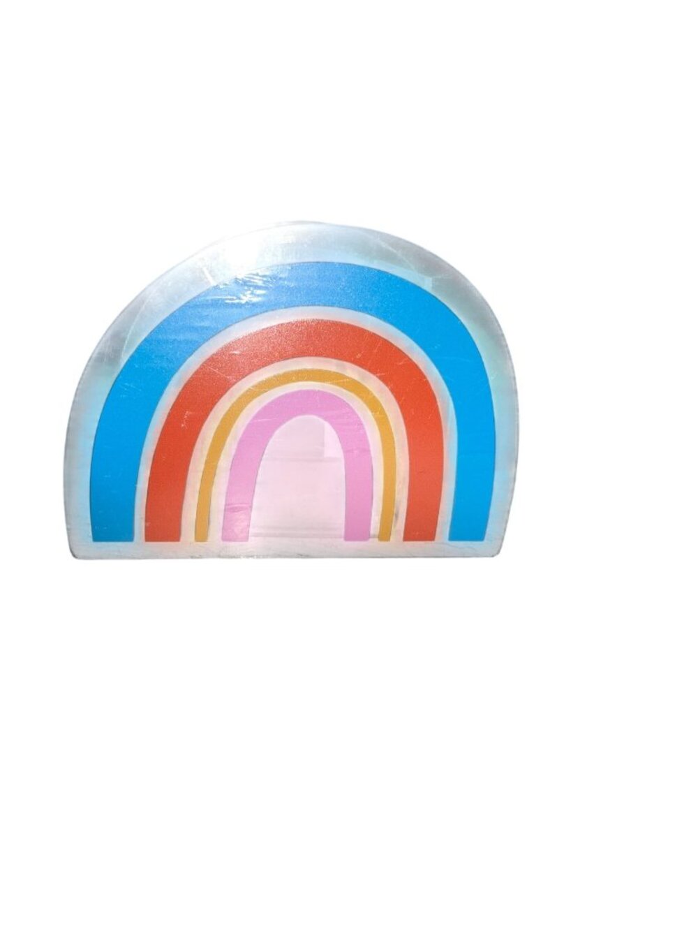 Rainbow Acrylic Napkin Holder - Multicolor Retro Design - Home Decor Accent
